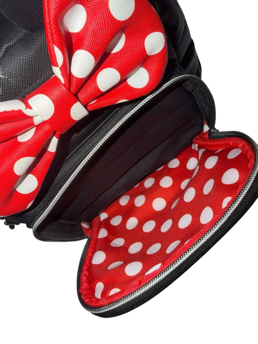 Disney Black Mini Backpack with Red Polka Dot Bow and Ears